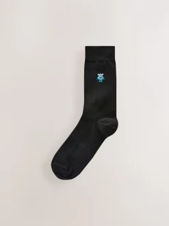 Monsters Fun Embroidered Socks 8 Pack