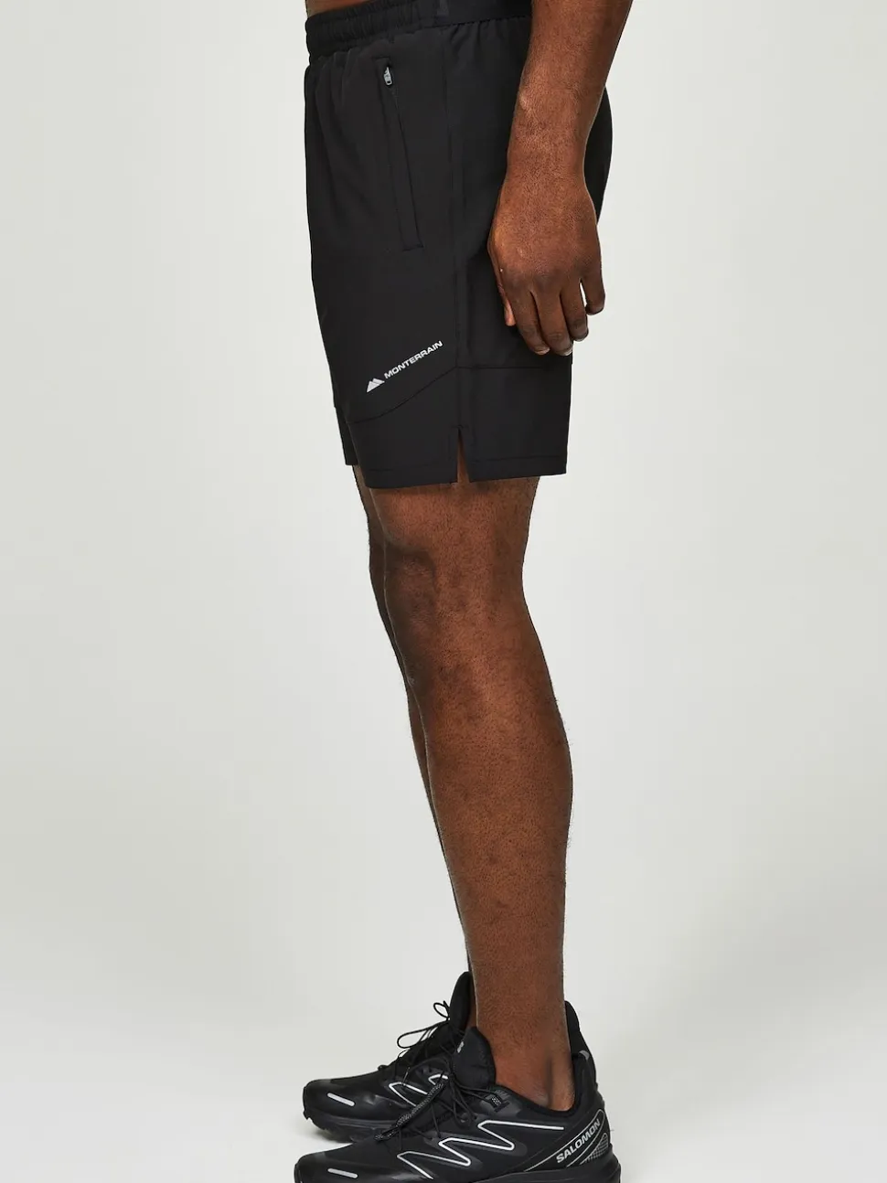 Monterrain Black Form Woven Running Shorts