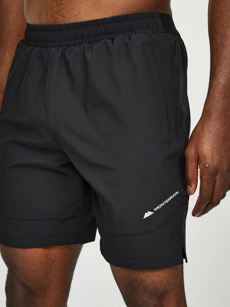 Monterrain Black Form Woven Running Shorts