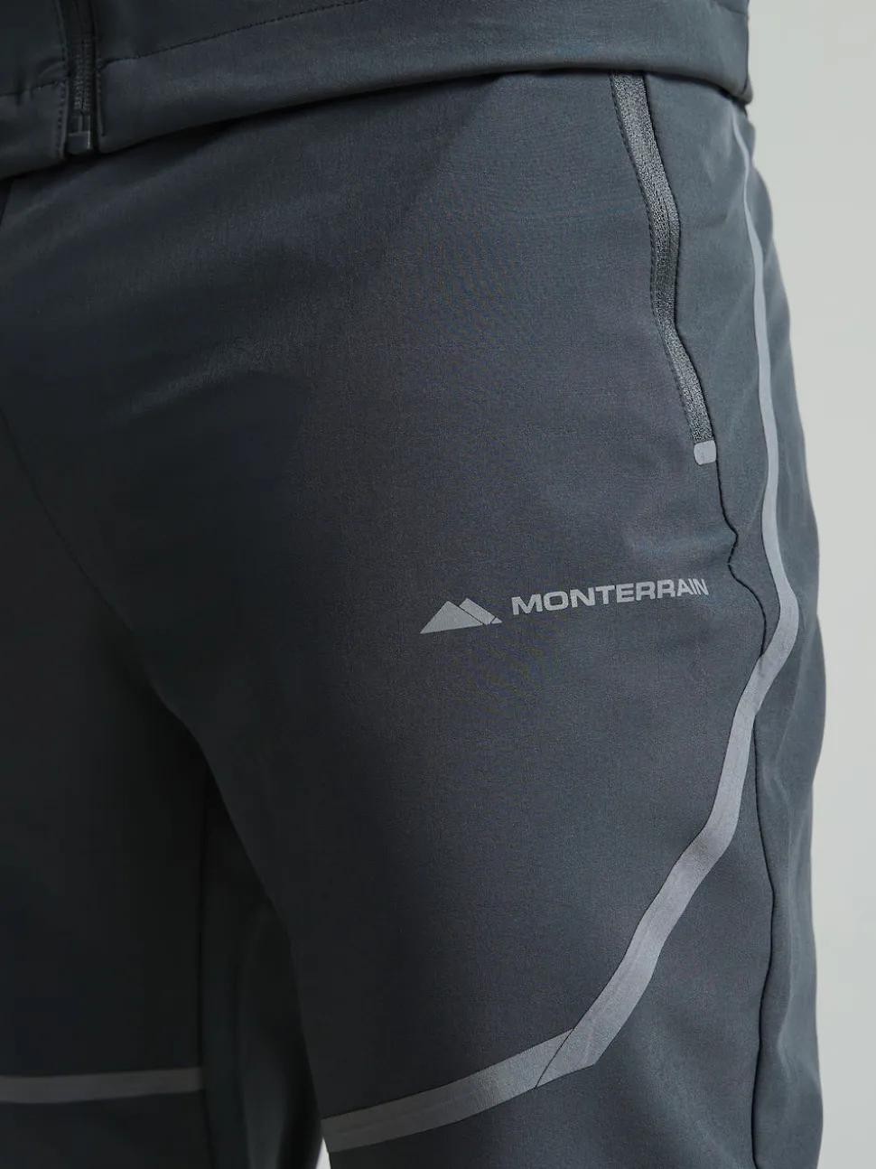 Monterrain Grey Defence Woven Running Joggers