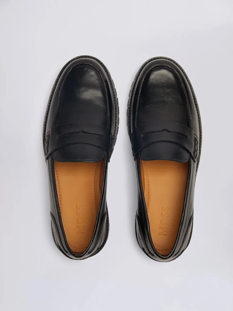 MOSS Black Camden Chunky Loafers