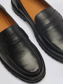 MOSS Black Camden Chunky Loafers