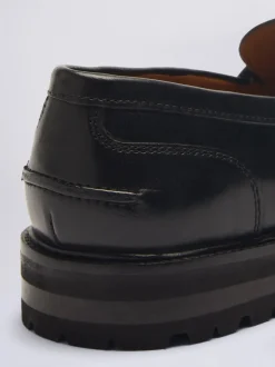 MOSS Black Camden Chunky Loafers