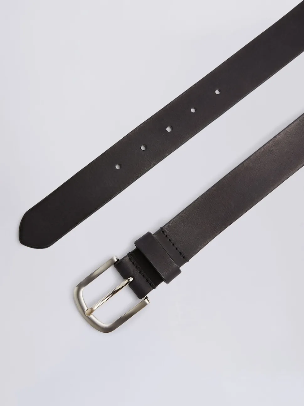 MOSS Black Casual Leather Belt