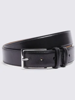 MOSS Black Classic Leather Belt