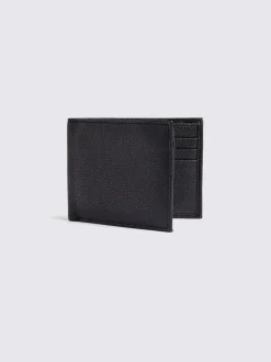 MOSS Black Grained Leather Wallet