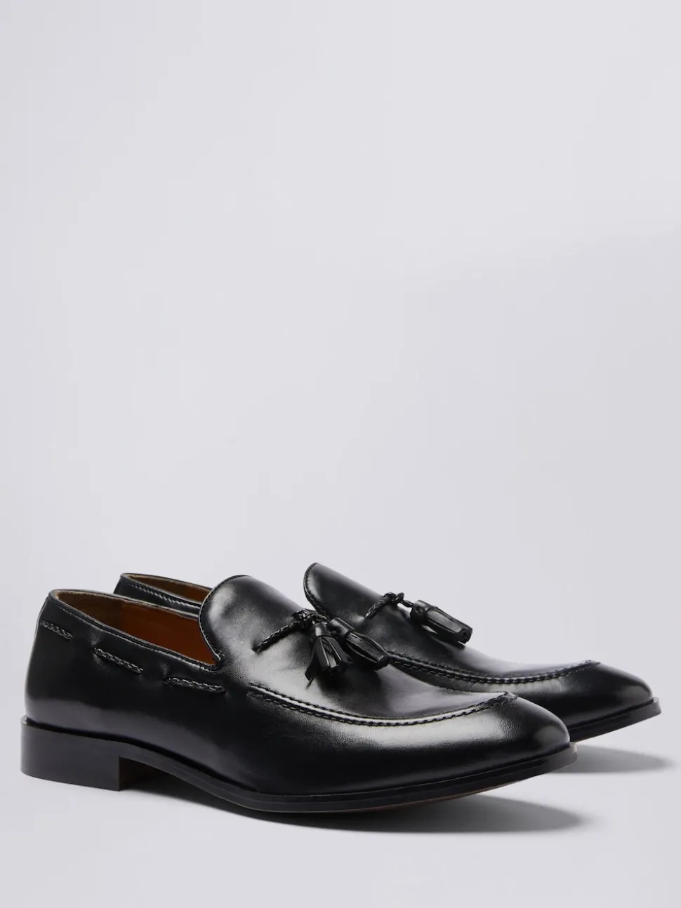 MOSS Black Highgate Tassel Loafers