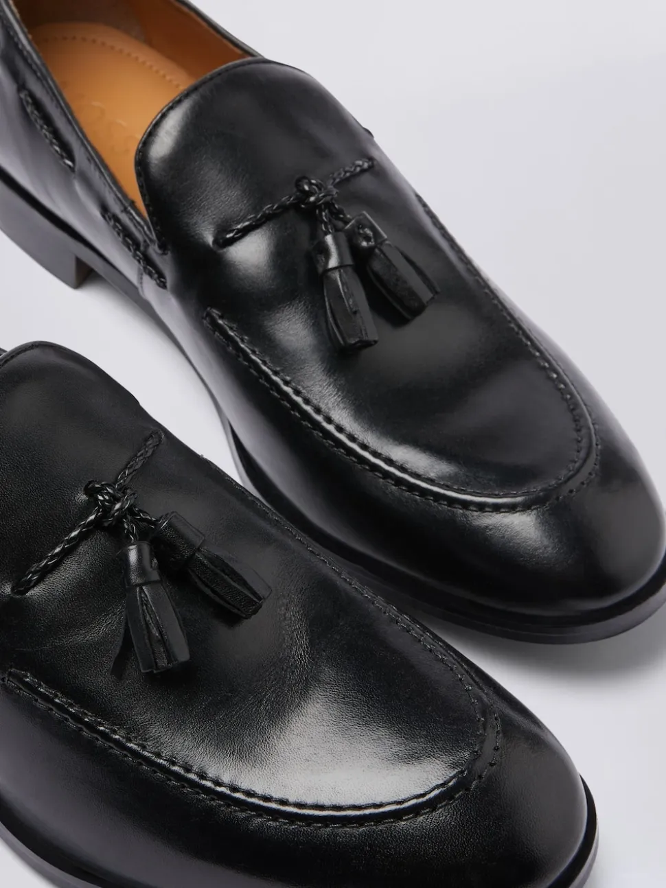 MOSS Black Highgate Tassel Loafers