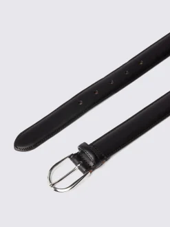 MOSS Black Italian Leather Belt