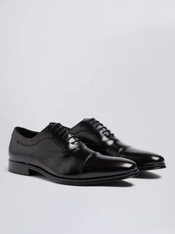 MOSS Black John White Guildhall Oxford Shoes