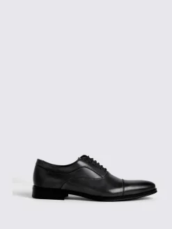 MOSS Black John White Guildhall Oxford Shoes