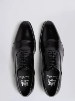 MOSS Black John White Guildhall Oxford Shoes