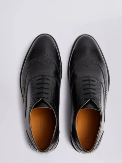 MOSS Black Oxford Brogue Shoes