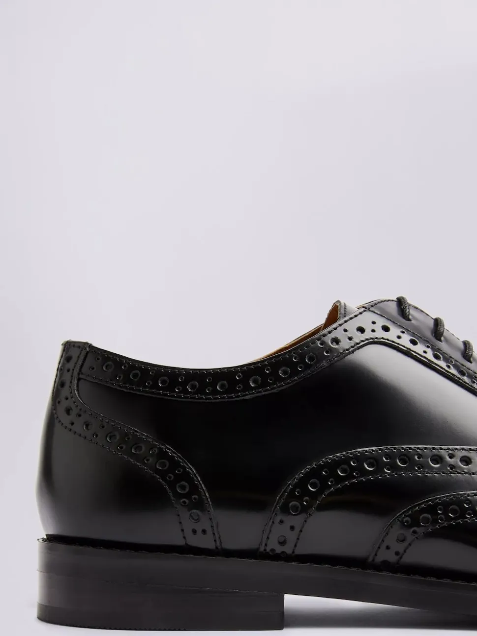 MOSS Black Oxford Brogue Shoes