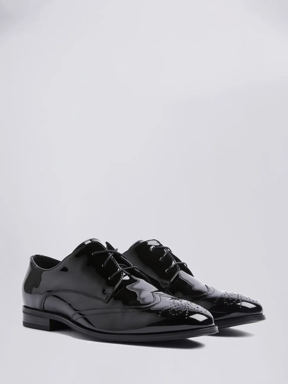 MOSS Black Patent Kensington Dress Brogues