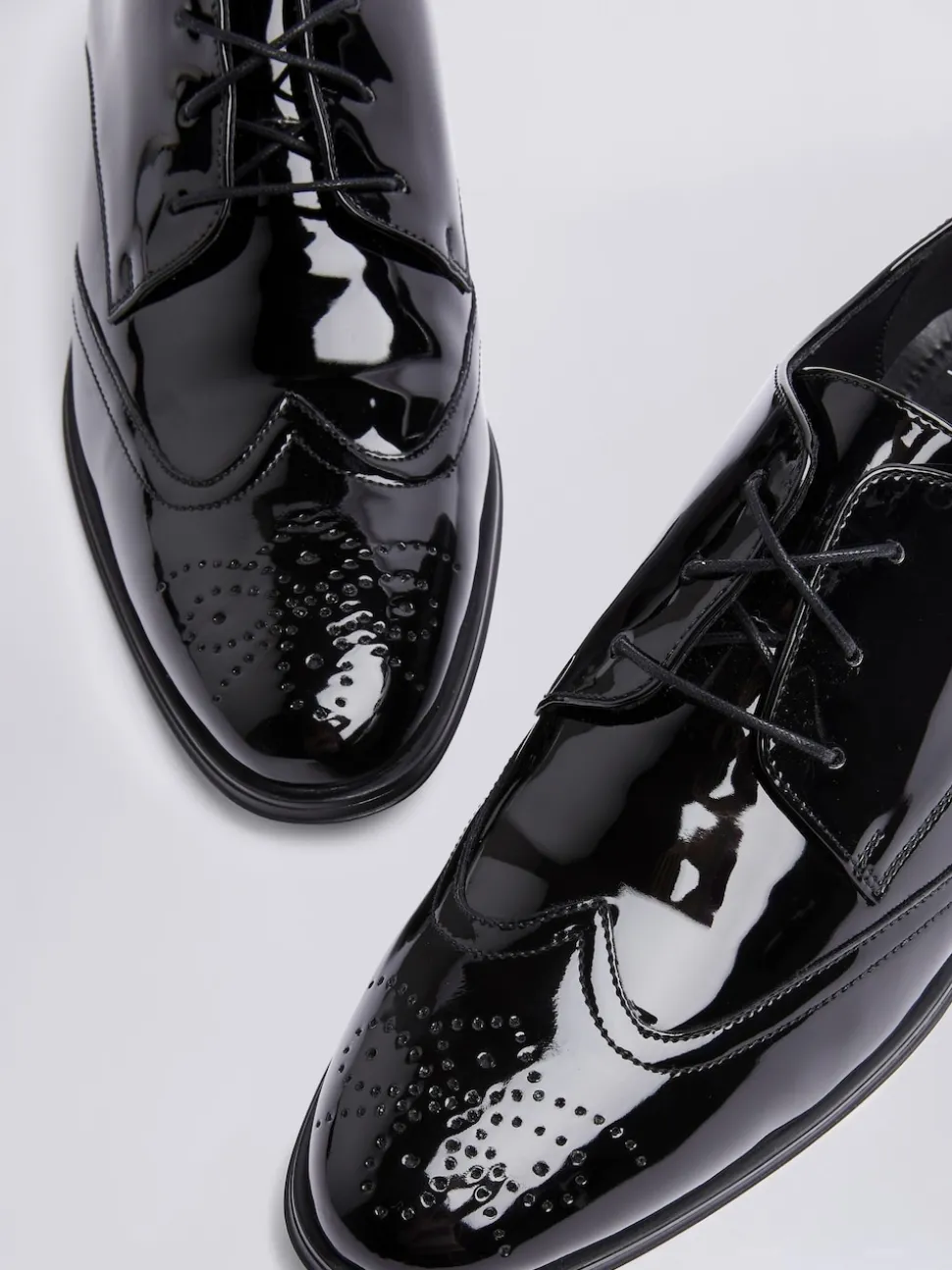 MOSS Black Patent Kensington Dress Brogues