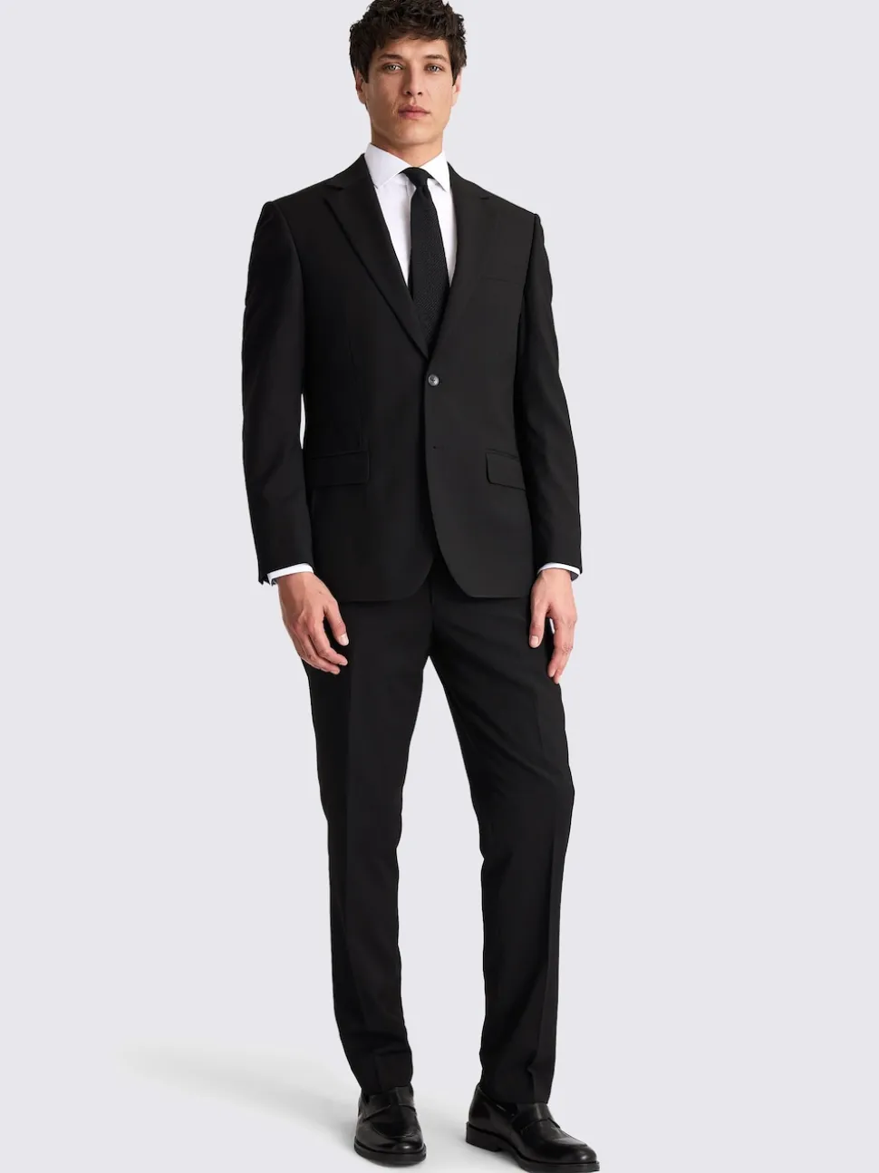 MOSS Black Regular Fit Stretch Suit Jacket