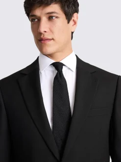 MOSS Black Regular Fit Stretch Suit Jacket