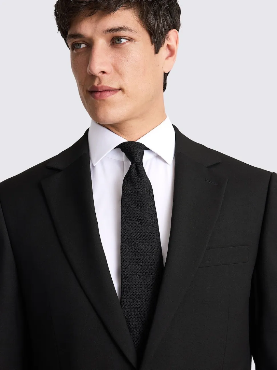 MOSS Black Regular Fit Stretch Suit Jacket