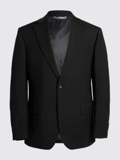 MOSS Black Regular Fit Stretch Suit Jacket