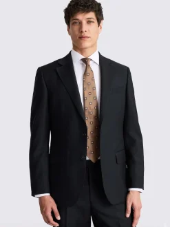 MOSS Black Regular Twill Suit Jacket