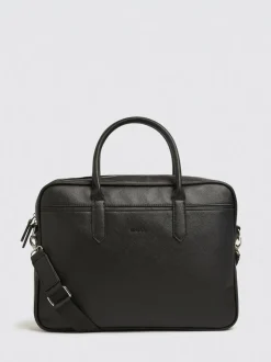 MOSS Black Saffiano Attache Bag