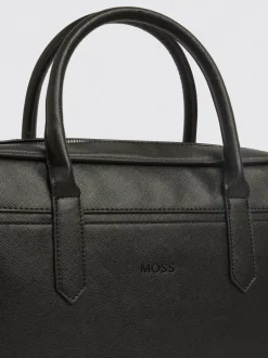 MOSS Black Saffiano Attache Bag