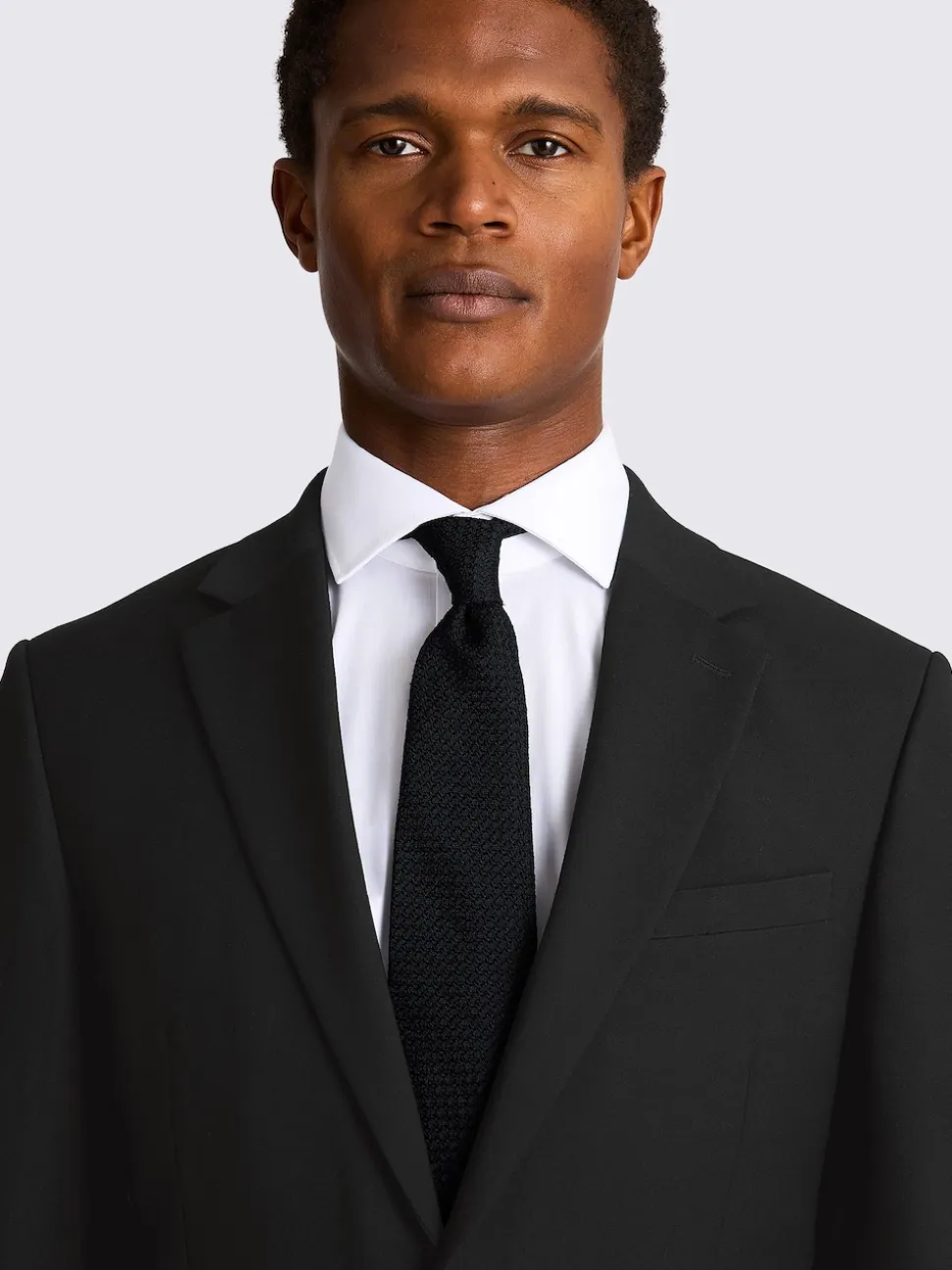 MOSS Black Slim Regular Fit Stretch Suit Jacket