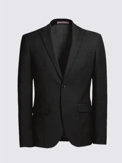MOSS Black Slim Regular Fit Stretch Suit Jacket