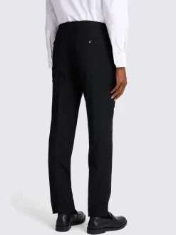 MOSS Black Slim Regular Fit Stretch Suit Trousers