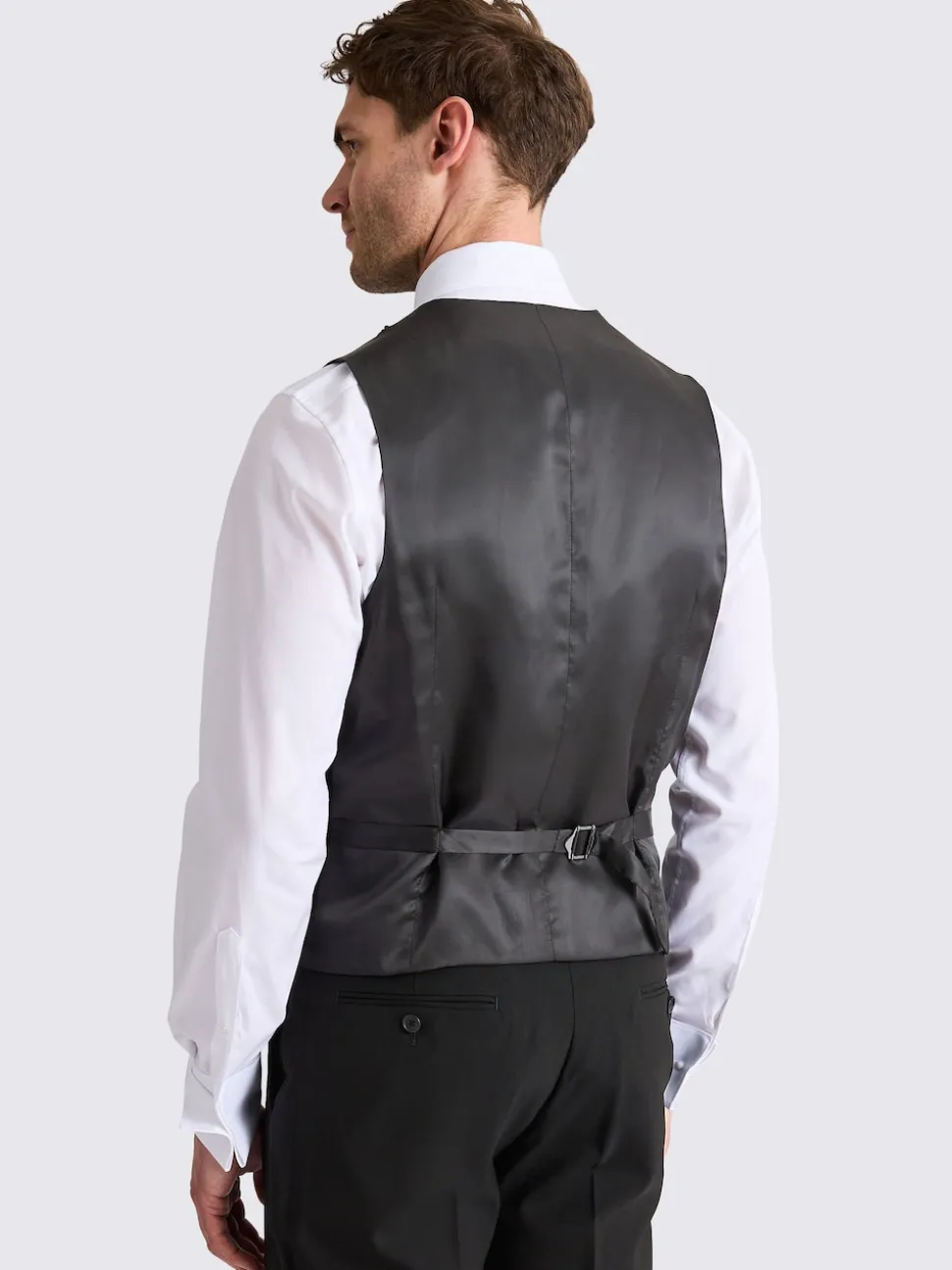 MOSS Black Tailored Fit Dress Waistcoat