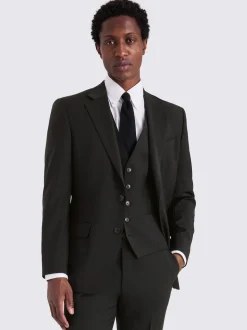 MOSS Black Tailored Performance Suit Jacket