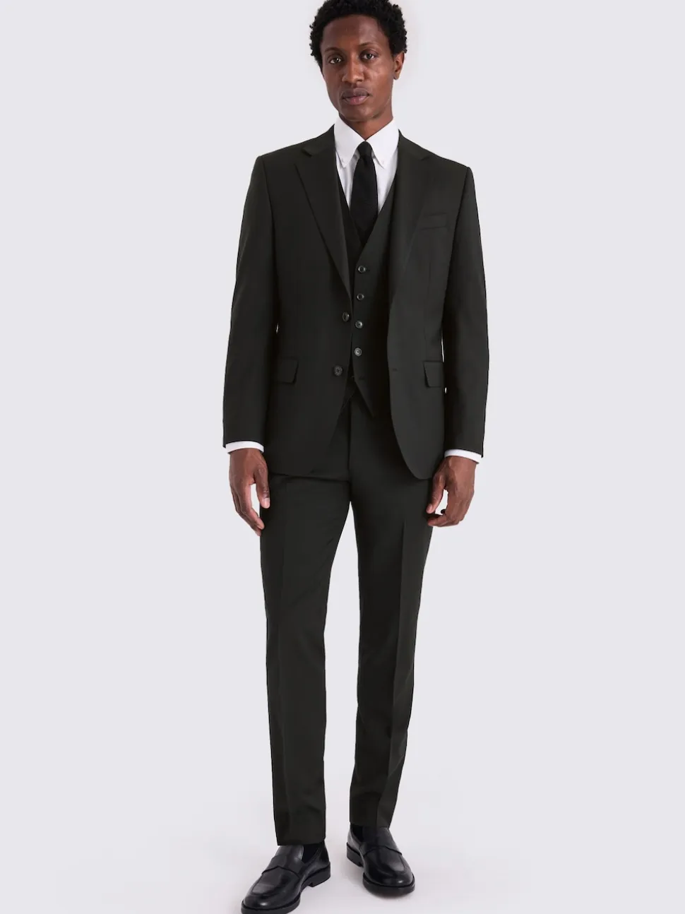 MOSS Black Tailored Performance Suit Jacket
