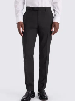 MOSS Black Tailored Performance Suit Trousers