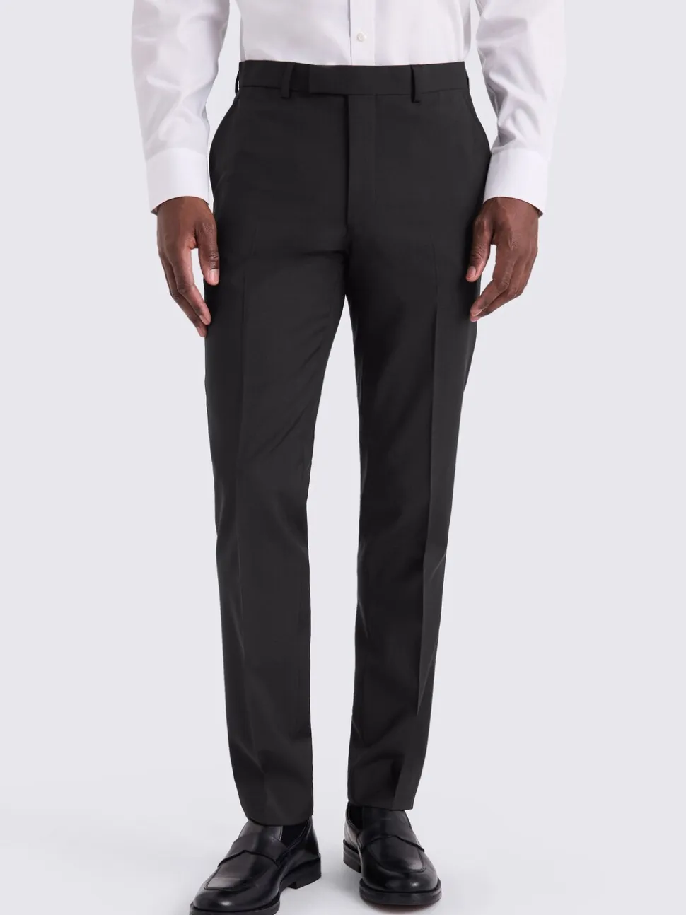 MOSS Black Tailored Performance Suit Trousers