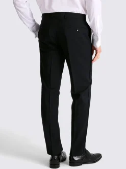 MOSS Black Tailored Performance Tuxedo Suit Trousers