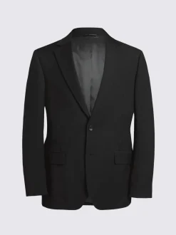 MOSS Black Tailored Regular Fit Stretch Suit Jacket