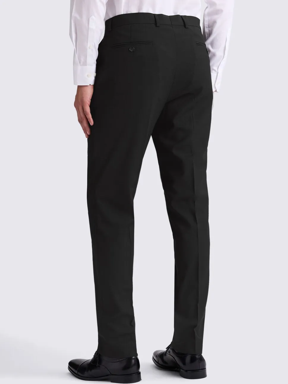 MOSS Black Tailored Regular Fit Stretch Suit Trousers
