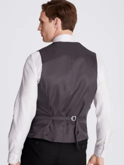 MOSS Black Tailored Stretch Waistcoat