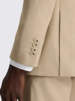 MOSS Blonde Camel Tailored Double Breasted Suit Jacket