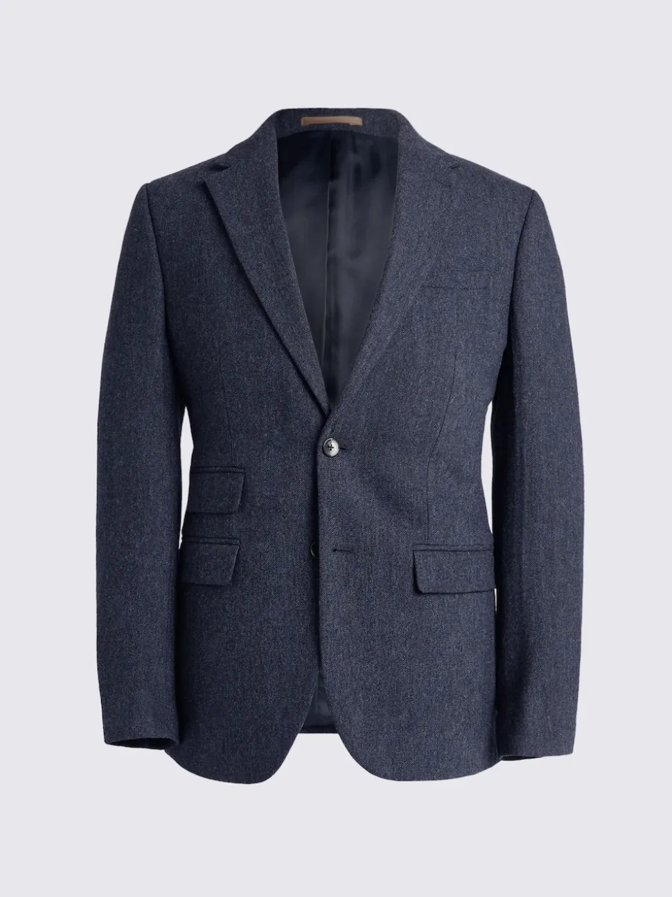 MOSS Blue Slim Donegal Tweed Suit Jacket