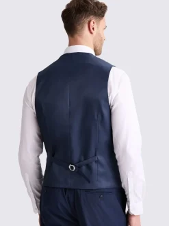 MOSS Blue Tailored Performance Suit Waistcoat