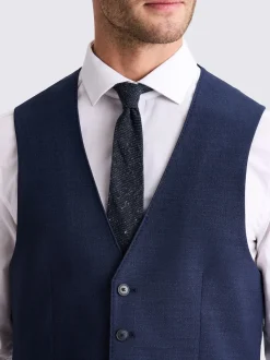 MOSS Blue Tailored Performance Suit Waistcoat