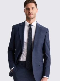 MOSS Blue Tailored Performance Suit Jacket
