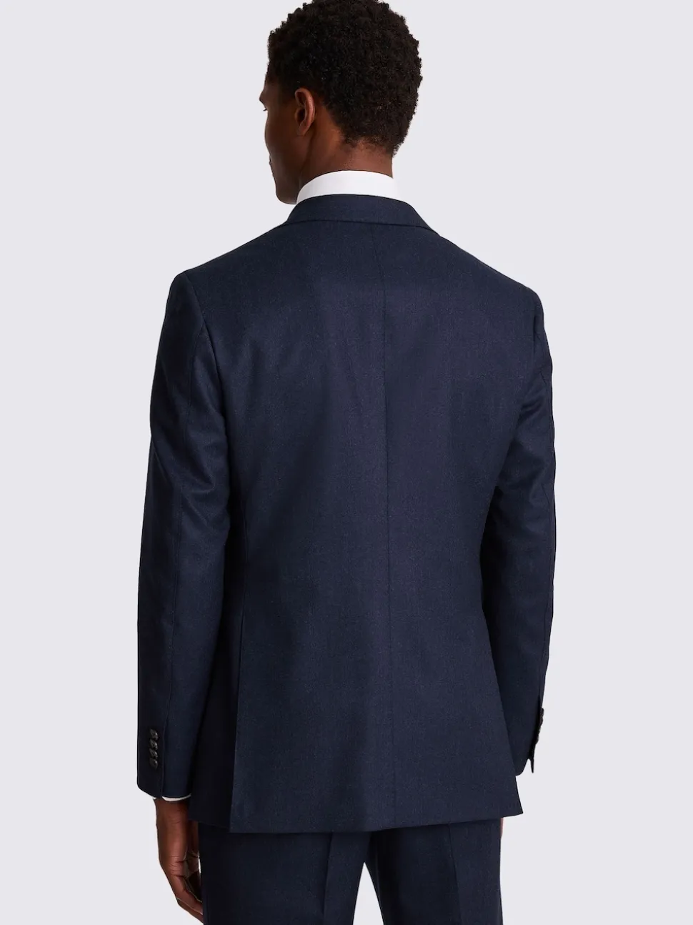 Moss Blue Tailored Plain Italian Suit Jacket