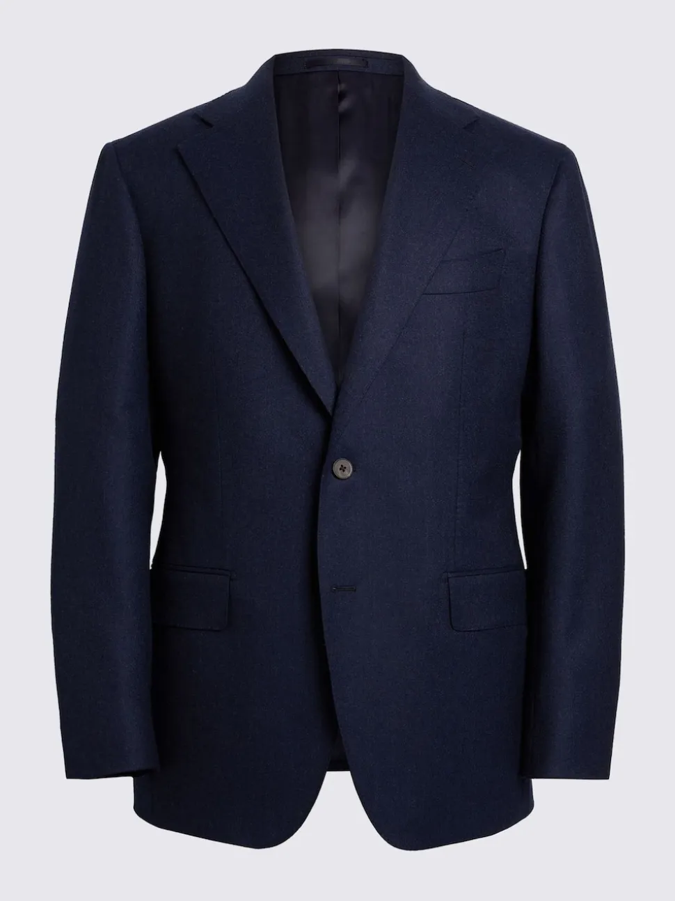 Moss Blue Tailored Plain Italian Suit Jacket