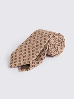 MOSS Brown Bottinelli Medallion Tie