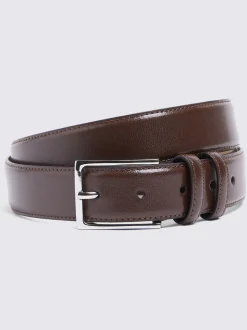 MOSS Brown Classic Leather Belt