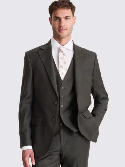 MOSS Charcoal Regular Twill Suit Jacket
