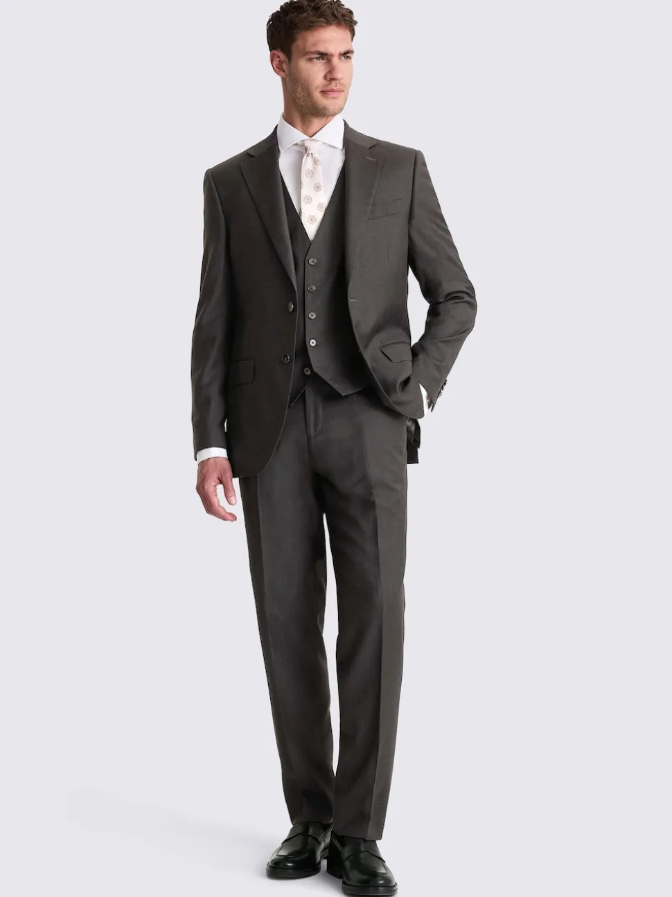 MOSS Charcoal Regular Twill Suit Jacket